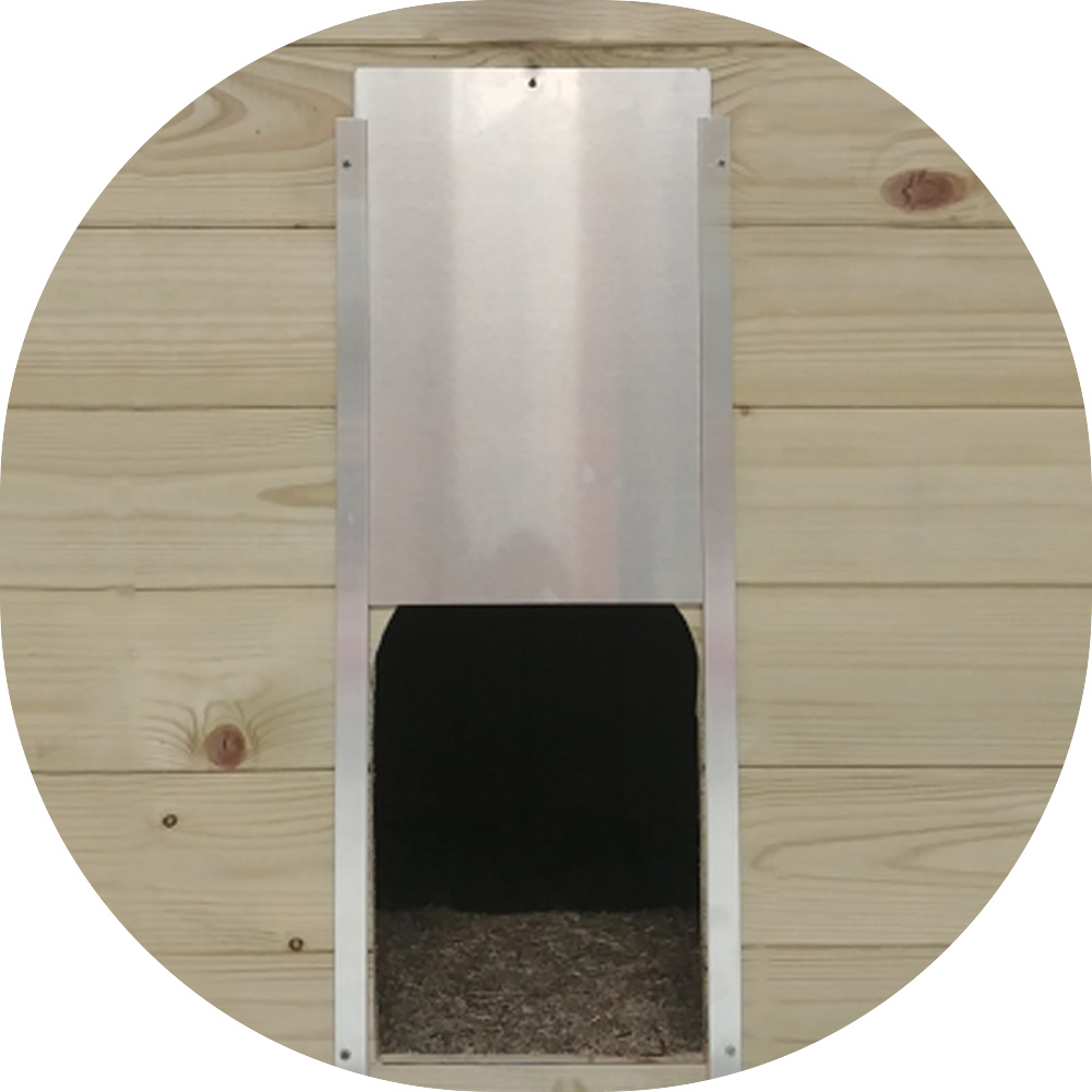 Aluminium kippenluikje 33x50cm Aluminium kippenluikje 33x50cm