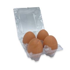 Doorzichtige eierdoos voor 4 eieren 