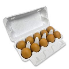 eierdoos voor 10 kippeneieren wit
