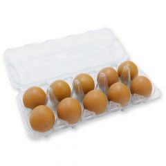 Doorzichtige eierdoos voor 10 eieren 